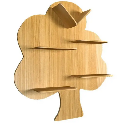 Tree Shaped Wooden Shelf