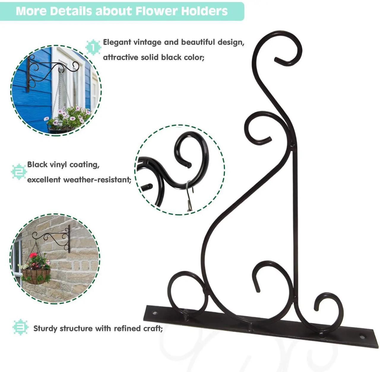 Wall Hanging Basket Bracket Flower Pots Stand